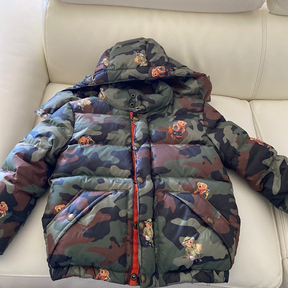 POLO PUFFER (PS) Army Fatigue w/ polo bear logo assorted everywhere.